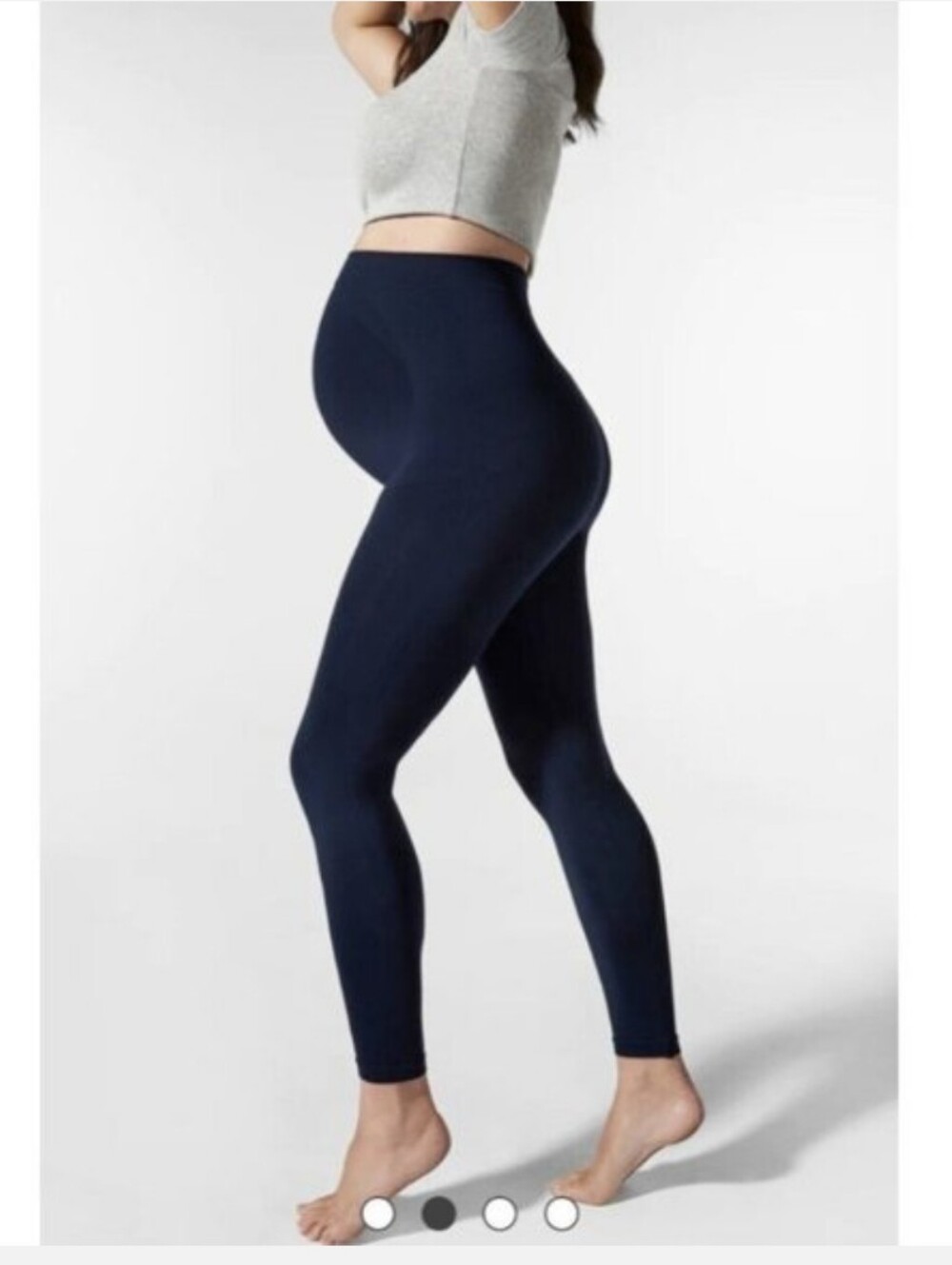 NWT Blanqi Everyday Maternity Belly Supoort Leggings Navy Blue